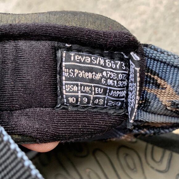 TEVA Geometric Sport Sandals Mens 10 Black Blue Shoes Outdoor Adventure Footwear - Picture 10 of 11